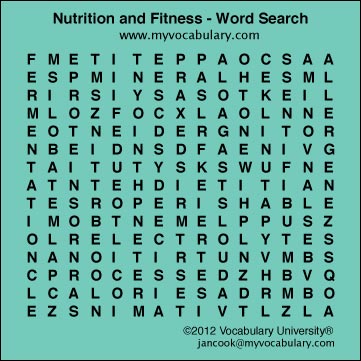 nutrition vocabulary games nutrition vocabulary puzzles www myvocabulary com